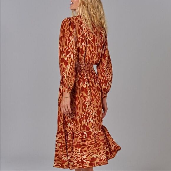 Tucker Juliette Dress Chai Safari in Silk Crepe de Chine - Picture 2 of 4